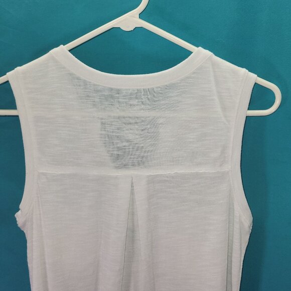 White Sonoma Sleeveless V-Neck Top With Pockets Medium Size - Picture 7 of 8